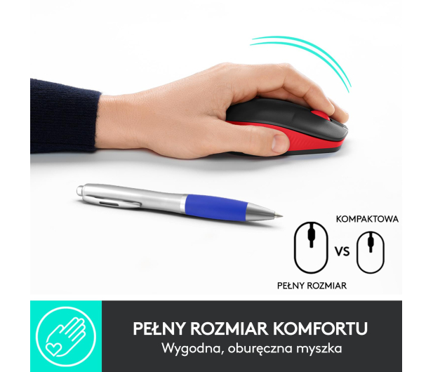 LOGITECH M190 Red - 591051 - zdjęcie 7
